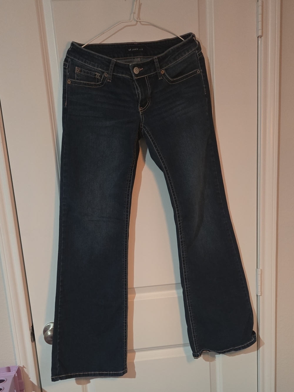 Aeropostale Dark Blue Super Low Rise Flare Jeans